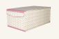 Preview: stable photo box with pink colored paper and linen
